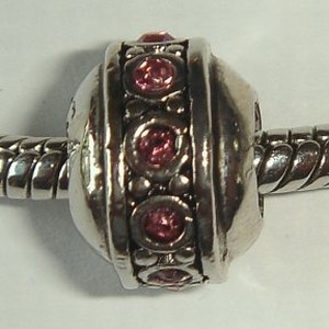 Round with pink zirconia's, birthstones of october