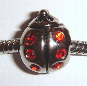 Ladybug with red zirconia's