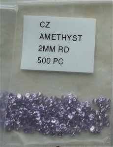 Zirconia amethyst Ø 2 mm