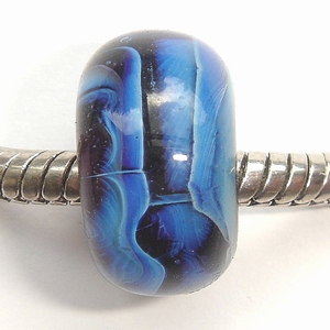 Blauw zilverglas