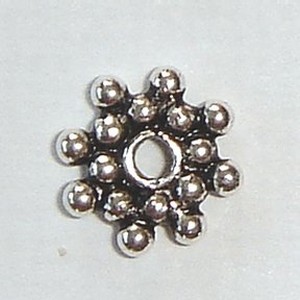 Zilveren spacer zonnestraaltje 6,5 mm