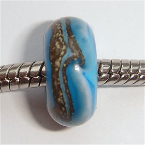 Turquoise with silvered ivory lines and turnings