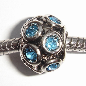 Disco ball with blue zirconia's, march