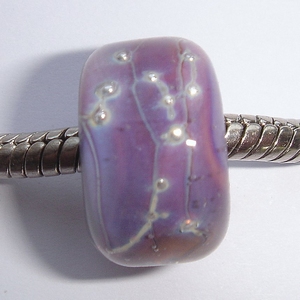 Pink-purple silver glass with silver dots