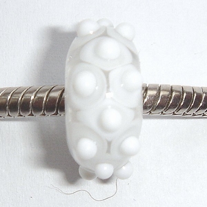 Clear with white and dots