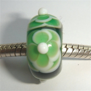 Dark green with white-green double flowers