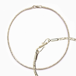 Sterling silver necklace borobudur shiny 42 cm