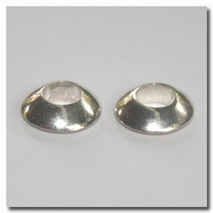 Zilveren kernen groot, doorsnede gat 5 mm