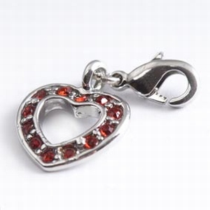 Ope heart with red zirconia's