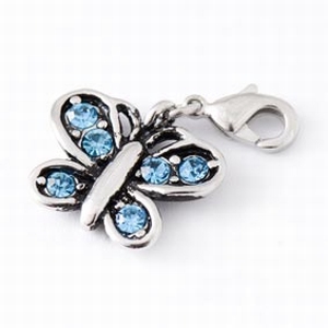 Butterfly with blue zirconia's