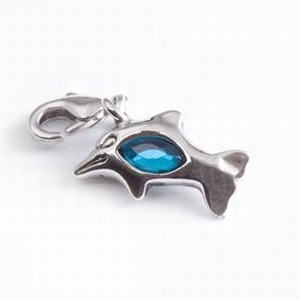 Dolphin with turquoise zirconia