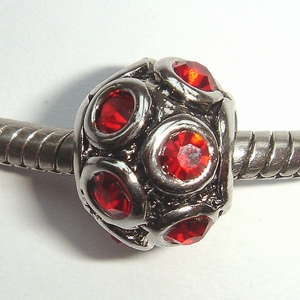 Disco ball with red zirconia's, july