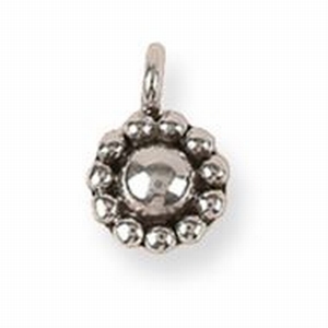 Sterling silver pendant round with dots