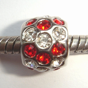 Barrel with white and red zirconia's