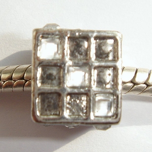 Square with white zirconia's