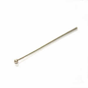 Zilveren headpins met bolletje, 3 cm-Ø 0,75 mm