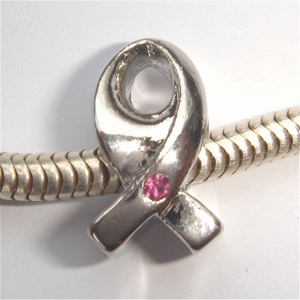 Pink Ribbon met roze zirkonia