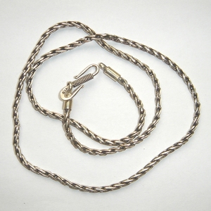 Sterling silver necklace Singapudu antique 45 cm