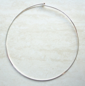 Silver plated necklace, 45 cm, thick 1,5 mm