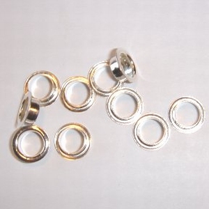 Sterling silver cores 5 x 4.6 mm with 925 mark