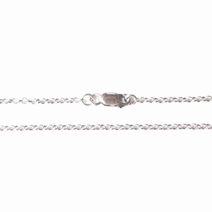 Sterling silver necklace round, 45 cm