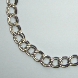 Double link nickel chain 7 x 8 mm, 1 meter