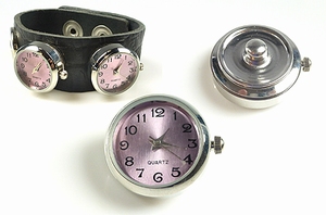 Popper - button watch pink/lila
