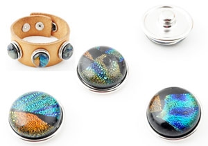 Popper - button dichroic green blue red