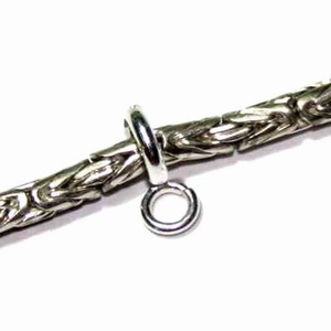 Sterling silver smooth hang on with open eye for charm 1