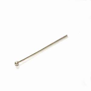 Zilveren headpins met bolletje, 4 cm-Ø 0,75 mm