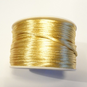 SK37 - Satijn koord goud kleur, 5 meter