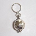 Sterling silver pendant hamered ball 