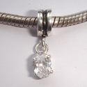 Pendant rectangular zirconia 