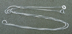 Zilveren kettinkje, venetiaans, 41 cm 