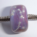 Pink-purple silver glass with silver dots 