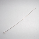 Zilveren headpins met bolletje, 6 cm, Ø 0,6 mm 