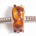 Ivory with amber turnings and dots 