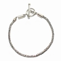 Zilveren armband met schroefsysteem antiek, 21 cm 
