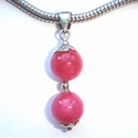 Sterling silver pendant cherry quartz 