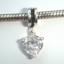 Pendant big zirconia heart 