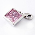 Pink zirconia square 