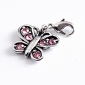 Butterfly with pink zirconia's 
