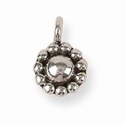 Sterling silver pendant round with dots 