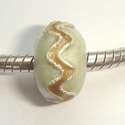 Enamel with zig-zag, beige 