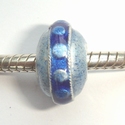 Blue enamel with dots, blue 