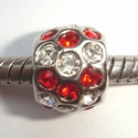 Barrel with white and red zirconia's 