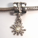 Zorconia pendant with sum and pearl 