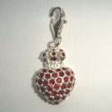 Perfume bottle with red zirconia's 