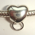 Zilveren hartje met beweegbare ring 