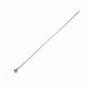 Zilveren headpins met bolletje, 6 cm, Ø 0,45 mm 